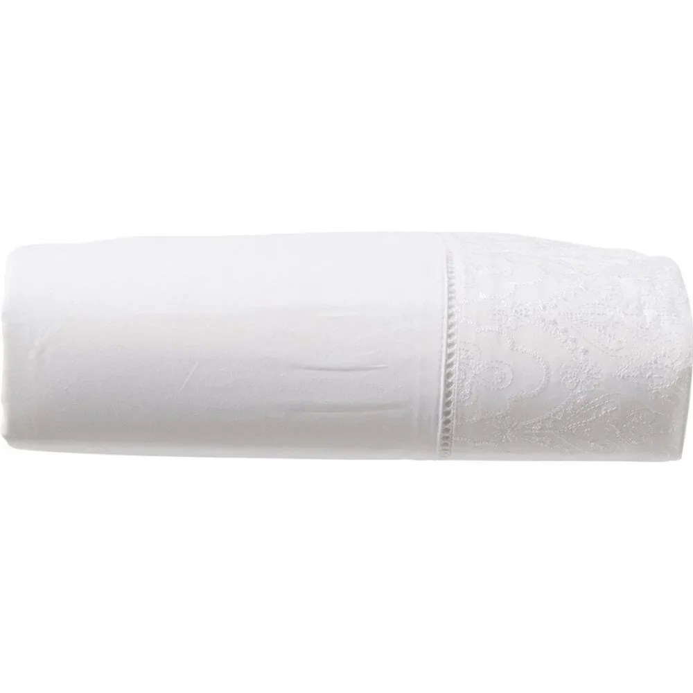 Christy of England Chantilly Embroidered King Flat Sheet